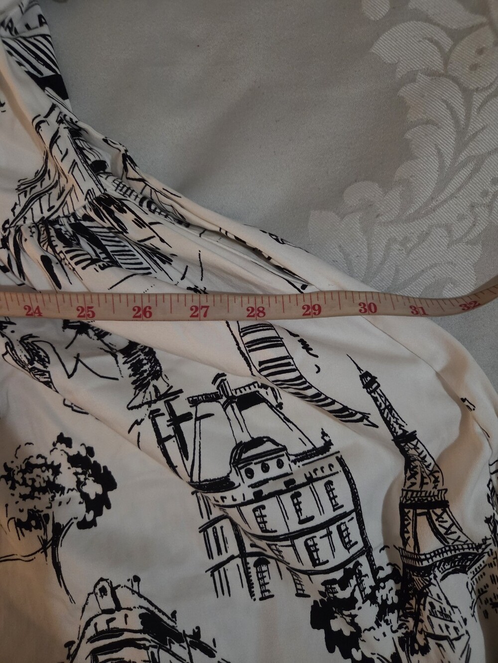Karl Lagerfeld White Maxi Dress with Black City Print - Picture 15 of 15